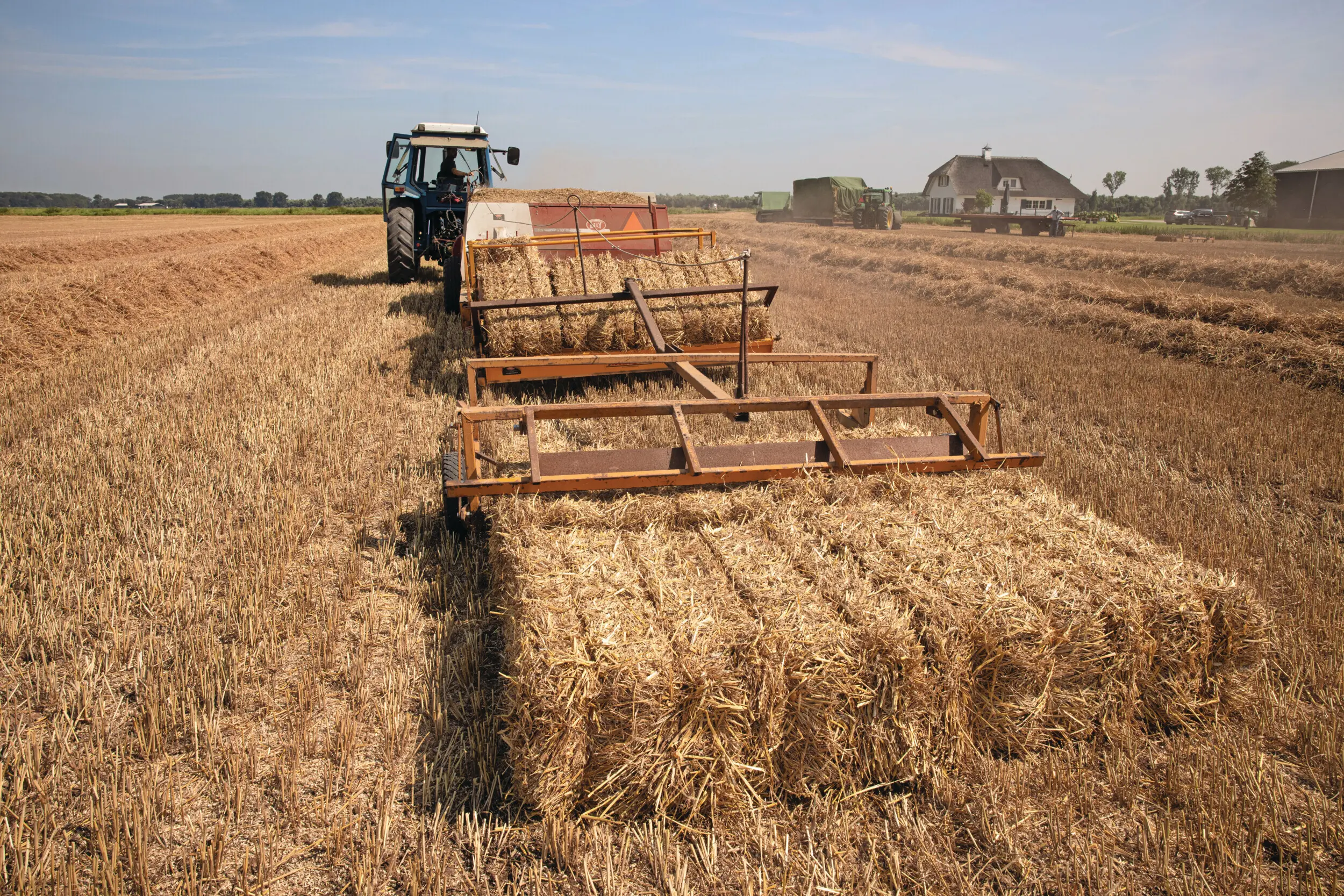 De provincie ziet stro als bijproduct van de teelt van graan en vergoedt alleen de schade aan het hoofdproduct. Foto: Peter Roek
