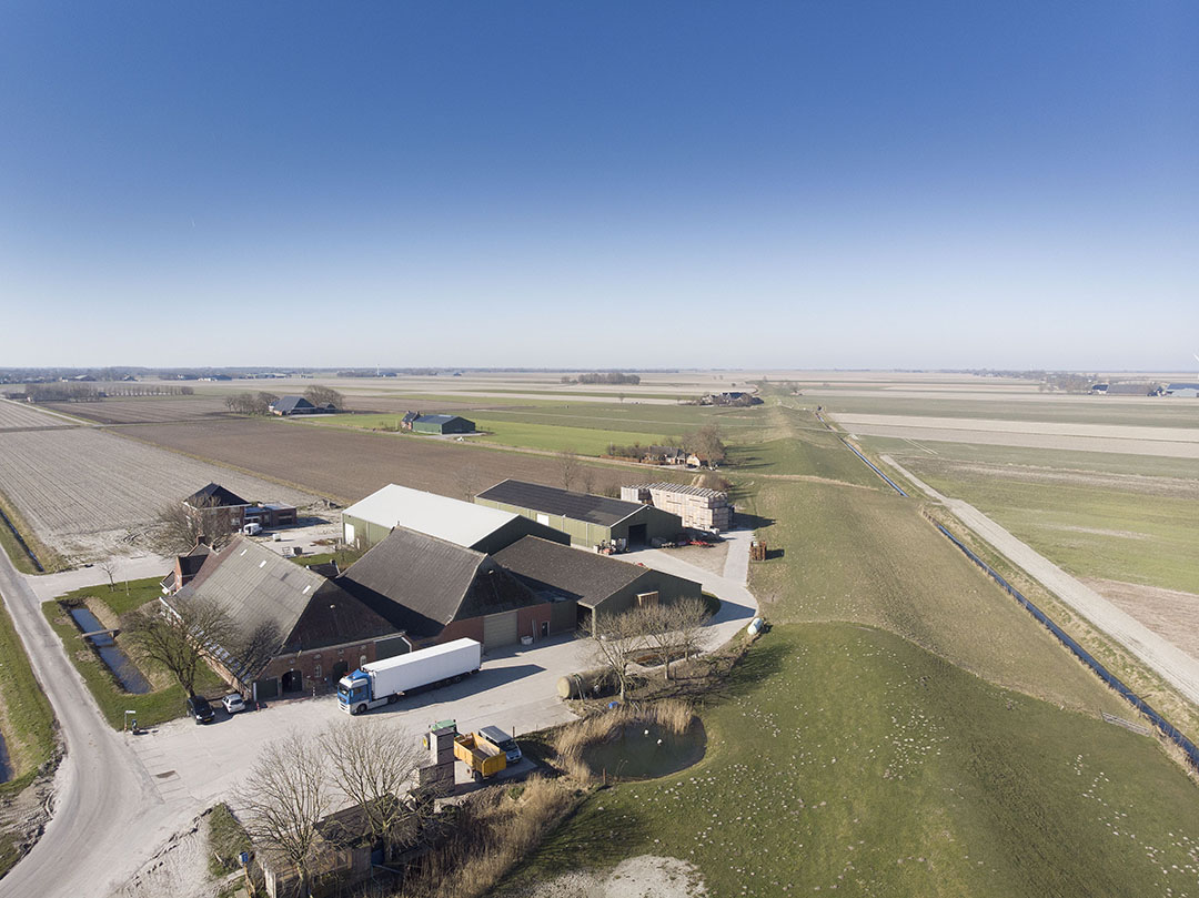 The company at Uithuizermeed was viewed from the air.